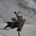 Paragliding flight with Julien Absalon